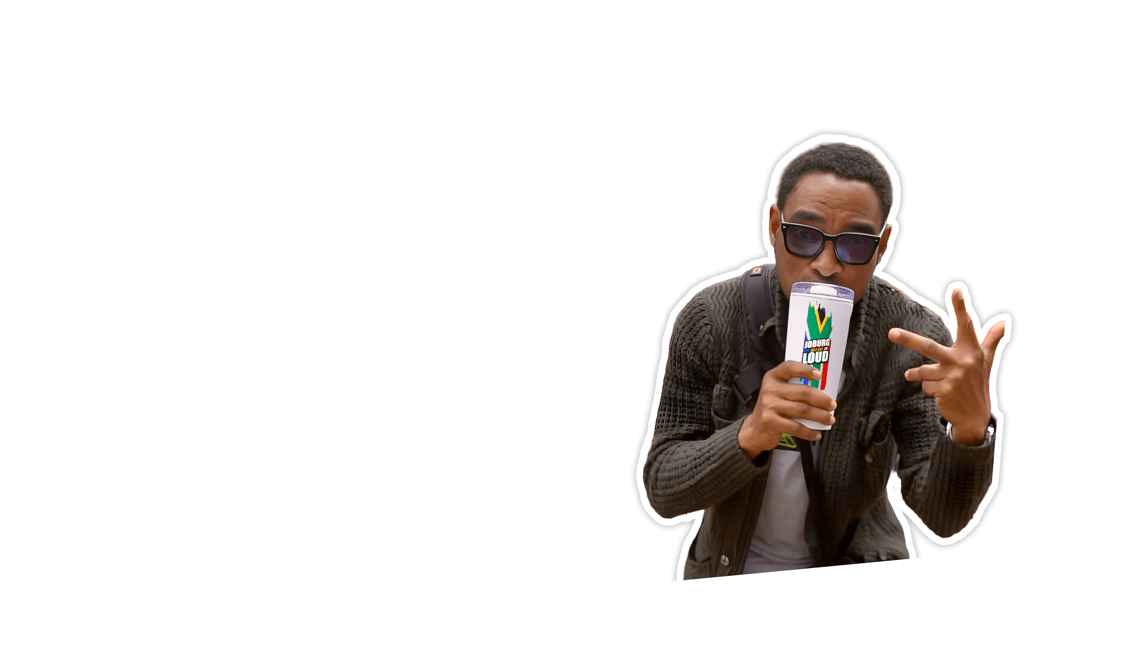 Person holding LoudCup